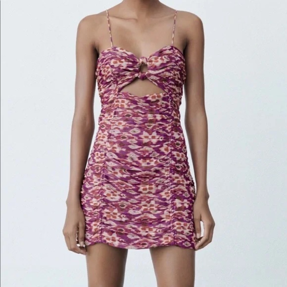 Zara mini dress with cut outs.